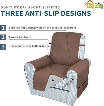 Easy-Going Sofa Slipcover Waterproof Recliner Chair Cover Non-Slip Fabric Couch - Image 3