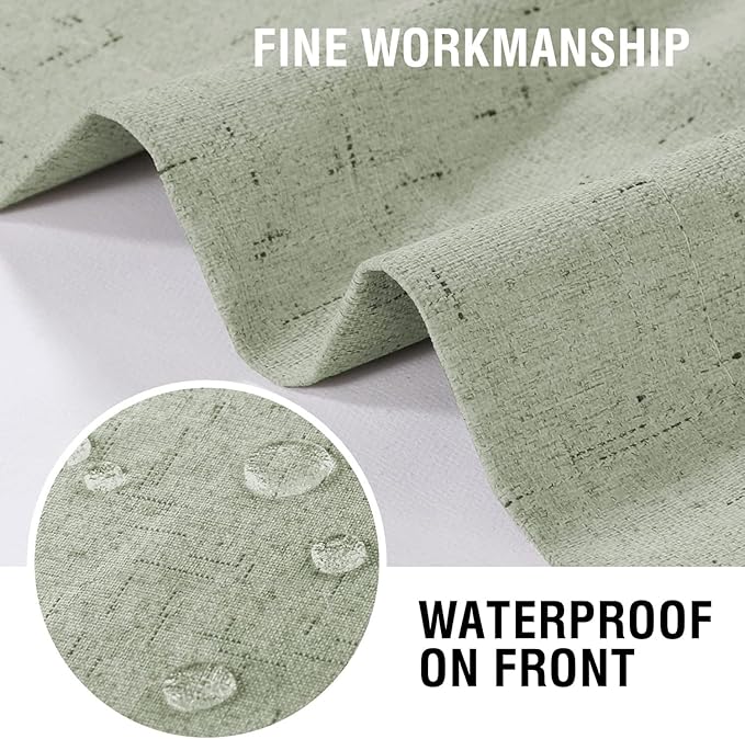 H.VERSAILTEX Linen Look 100% Blackout Curtains 84 Inches Long - Image 4