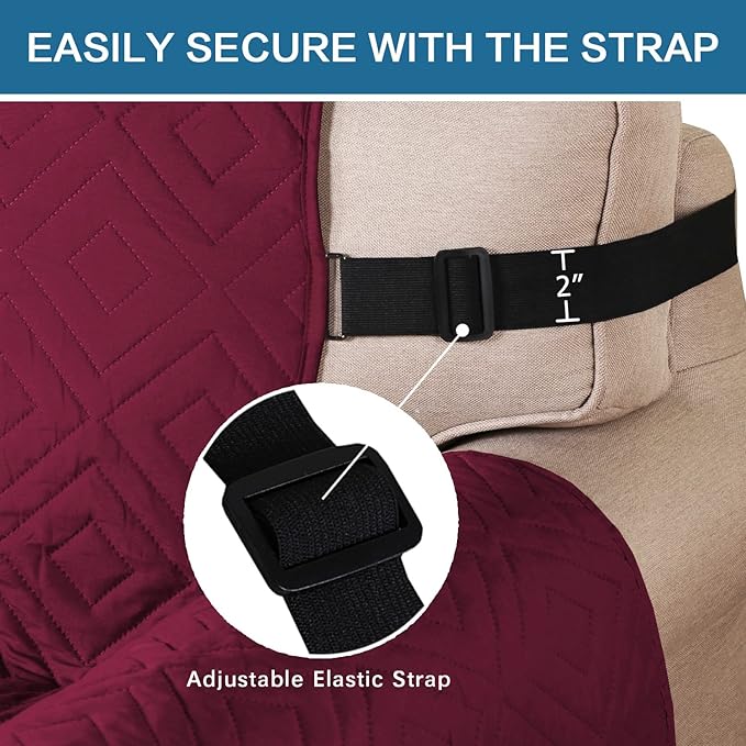 H.VERSAILTEX Reversible Chair Cover Furniture Protector Anti-Slip Couch Cover - Image 4