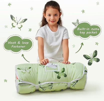 Toddler Nap Mat with Pillow and Blanket, Extra Large Rolled Napping Mats - Image 3