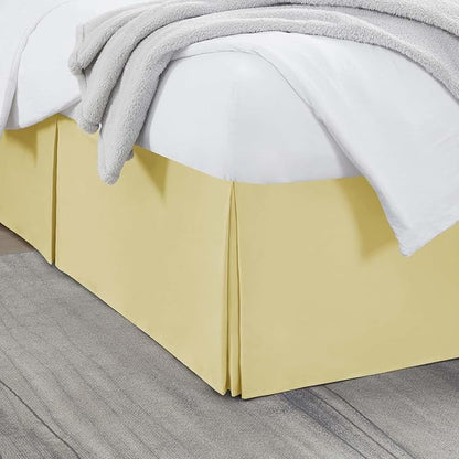 Nestl Vanilla Yellow Bed Skirt King Size by Nestl
