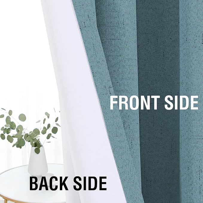 H.VERSAILTEX Linen Look 100% Blackout Curtains 84 Inches Long - Image 6