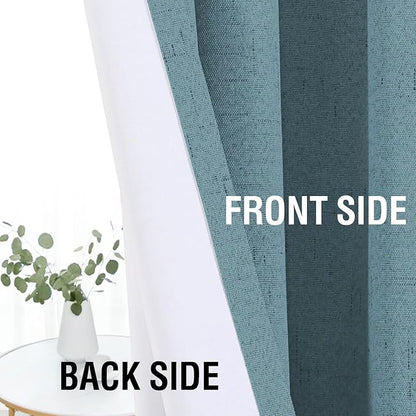 H.VERSAILTEX Linen Look 100% Blackout Curtains 84 Inches Long - Image 6