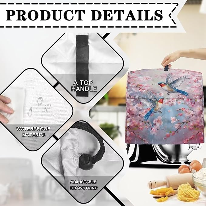 Kitchen Aid Mixer Cover Hummingbird Flower Dust Cover - Image 7
