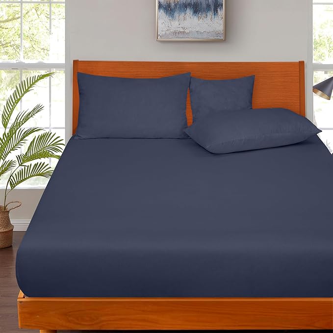 ROYALE LINENS 300 Thread Count 100% Long Staple Combed Cotton Fitted Sheet - Image 8