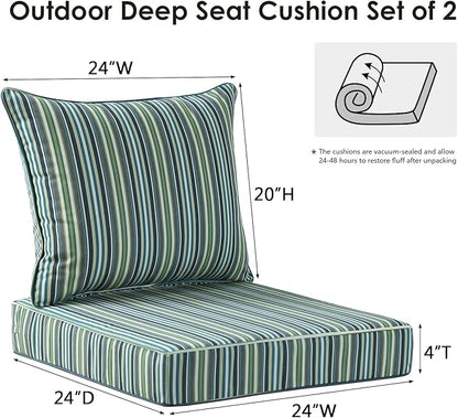 Sunbrella Outdoor Patio Chair Cushions Set, Water-Repellent, Fade Resistant - Image 6
