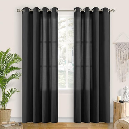 BGment Halloween Linen Sheer Curtains by BGment