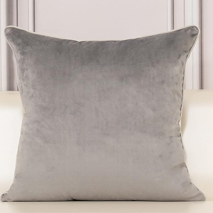 Aeckself European Floral Pillow Cover 18x18 Inch, Luxury Velvet Embroidered - Image 2
