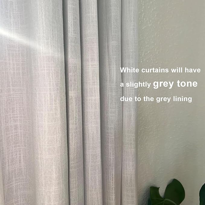 Vision Home White Pinch Pleated Full Blackout Curtains Thermal Insulated Window - Image 2
