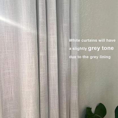 Vision Home White Pinch Pleated Full Blackout Curtains Thermal Insulated Window - Image 2
