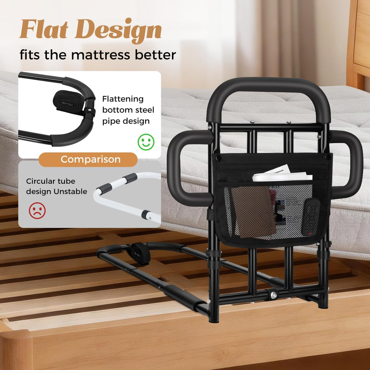 heavy duty bed rail for elderly adults with, package contents