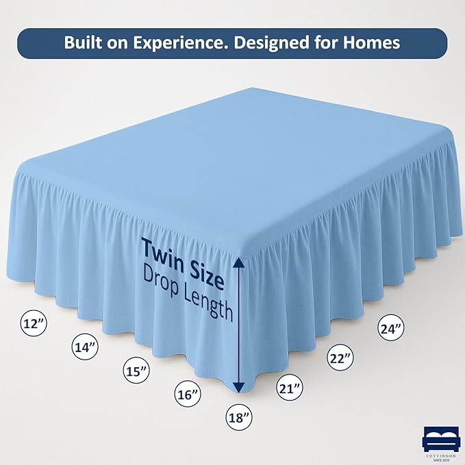 Cottingon Bed Skirt Twin 16" Drop - Image 5