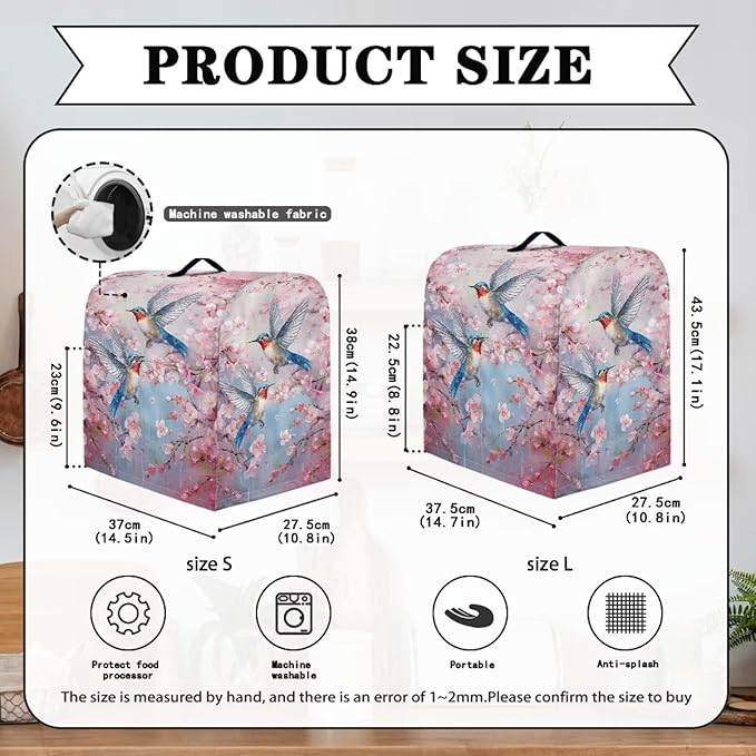 Kitchen Aid Mixer Cover Hummingbird Flower Dust Cover - Image 6