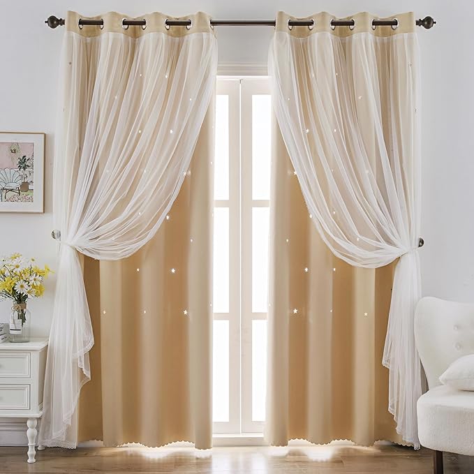 indistar Star Cutout Kids Window Blackout Curtains by indistar