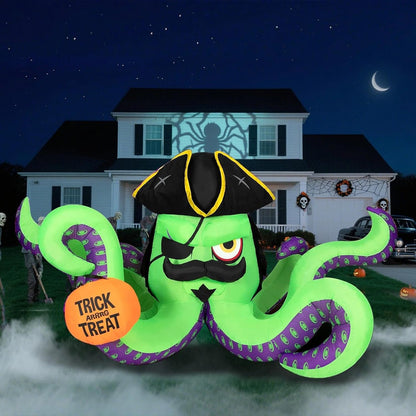 12FT Length Halloween Inflatable Pirate Octopus Outdoor Decoration