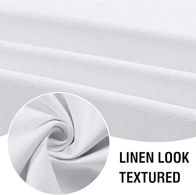 H.VERSAILTEX Linen Look 100% Blackout Curtains 45 Inches Long - Image 3