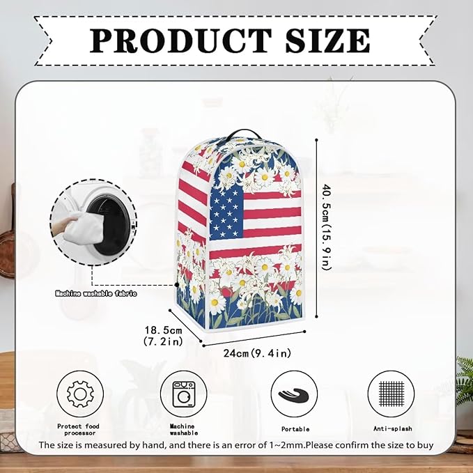 Blender Dust Cover Stand Mixer or Coffee Maker Appliance Cover 4th of July Anti - Image 6