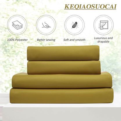 KEQIAOSUOCAI Yellow Pinch Pleated Curtains 92 Inch Length 2 Panels Set Noise - Image 5