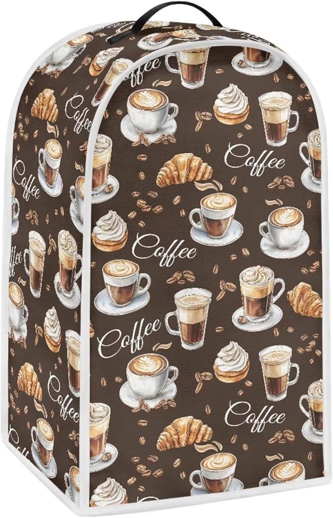 Coffee Bread Print Blender Dust Cover by Annejudy