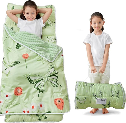 Toddler Nap Mat with Pillow and Blanket, Extra Large Rolled Napping Mats by Unknown