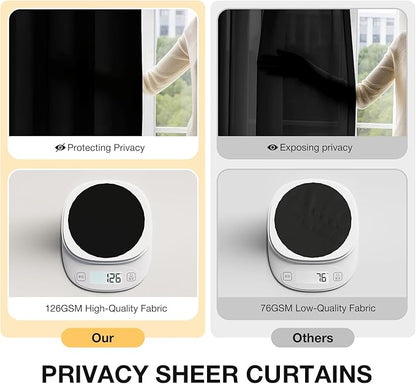 Anmao Non-See-Through Black Privacy Curtains - Image 2