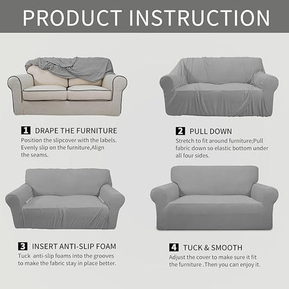 Easy-Going Stretch Sofa Slipcover 1-Piece Sofa Cover Furniture Protector Couch - Image 8