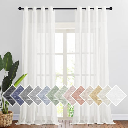 NICETOWN Thick Linen Sheer Curtains by NICETOWN