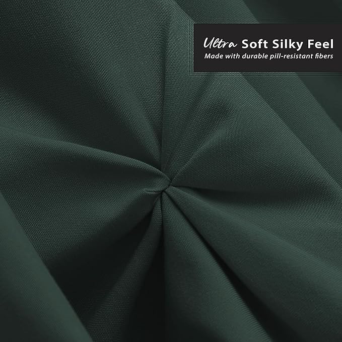 Nestl Forest Green Bed Skirt Cal King Size, Pinch Pleat Cal King Bed Skirt - Image 5