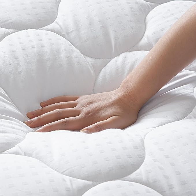 LEISURE TOWN Full Mattress Pad Fitted Quilted Cotton Mattress Cover Cooling - Image 4