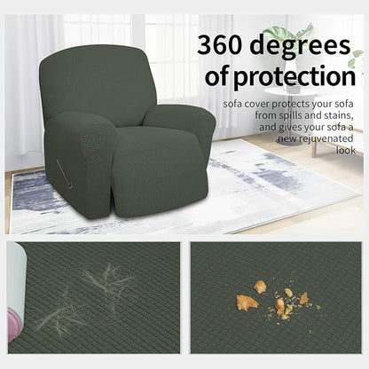 Easy-Going 4 Pieces Oversized Recliner Stretch Sofa Slipcover Sofa Cover - Image 3