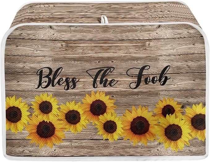 Sunflower 2 Slice Toaster Cover, Dustproof Bread Maker Oven Cover, Small by Baxinh