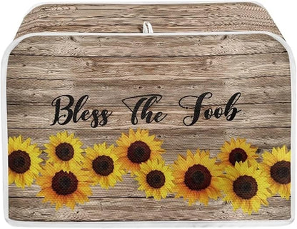 Sunflower 2 Slice Toaster Cover, Dustproof Bread Maker Oven Cover, Small by Baxinh