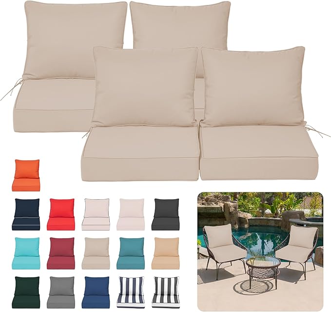 Outdoor Deep Seat Cushions 22x22'' by Vulacko
