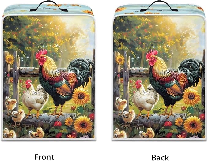 Mumeson Rooster Sunflower Modern Coffee Maker Cover - Image 2