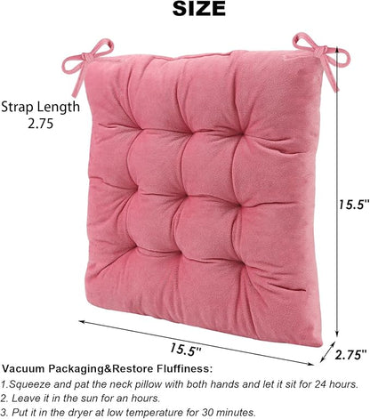 4 Pack Square Seat Cushion Chair Pads - Image 2