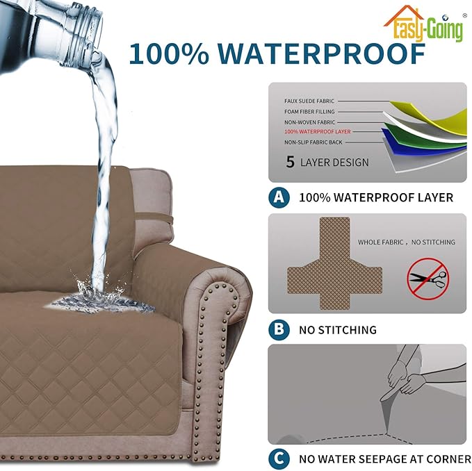 Easy-Going Sofa Slipcover Chair Cover Waterproof Couch Cover Washable Sofa - Image 4