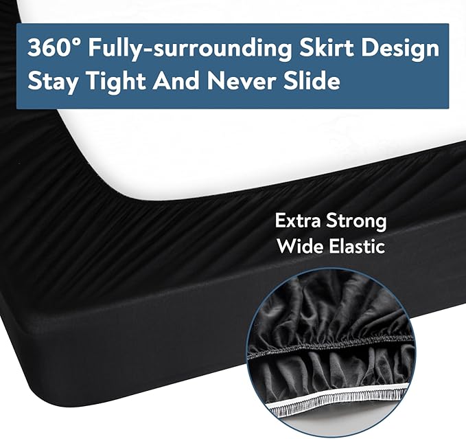 Cot Sheets Fitted Only 31" x 75", Ultra Soft & Breathable Cot Size Bed Sheet Fit - Image 3