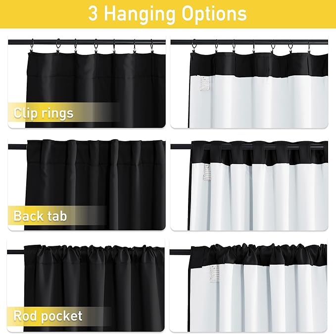 NICETOWN Sound Barrier 100% Blackout Back Tab Curtains 95", Airborne Particles - Image 7