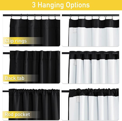 NICETOWN Sound Barrier 100% Blackout Back Tab Curtains 95", Airborne Particles - Image 7