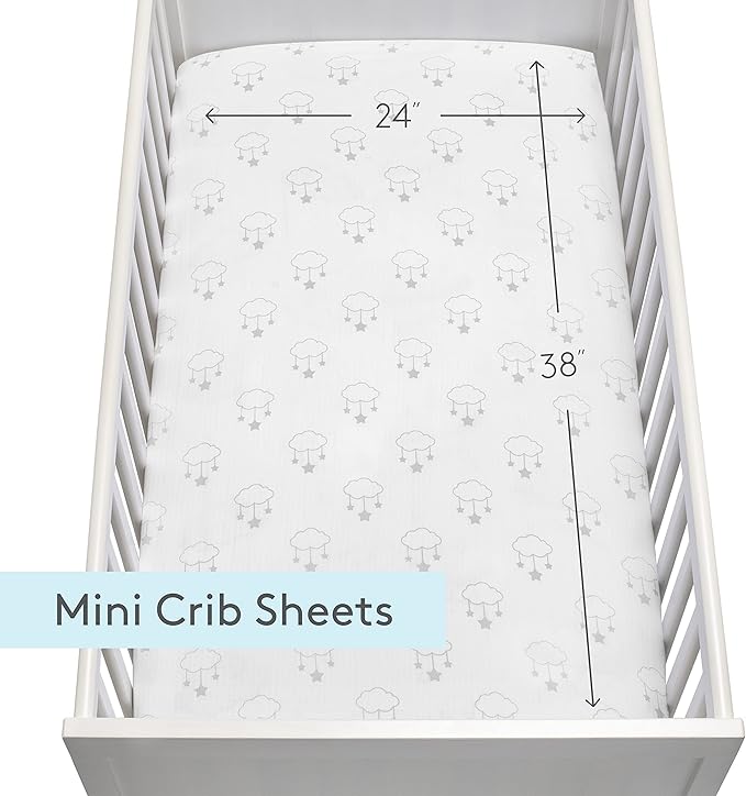 Newton Baby Mini Crib Fitted Sheets | Organic Muslin Cotton, Breathable & Soft - Image 5