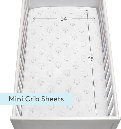 Newton Baby Mini Crib Fitted Sheets | Organic Muslin Cotton, Breathable & Soft - Image 5