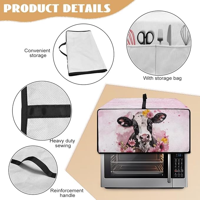 Air Fryer Toaster Oven Dust Cover Washable Fabric Convection Oven Protector - Image 5