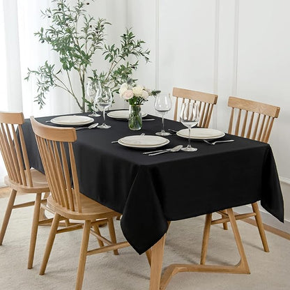maxmill Slubby Texture Tablecloth Water Resistance Antiwrinkle Spillproof Soft by maxmill
