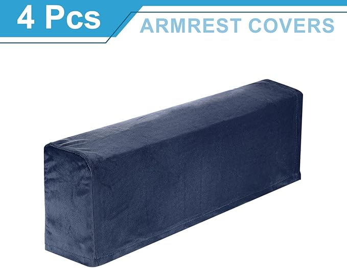 uxcell 4Pcs Stretch Armrest Covers, Polyester Soft Armchair Slipcovers Couch - Image 3