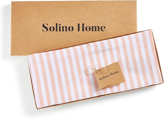 Solino Home Striped Linen Table Runner 108 Inches Long - Image 6
