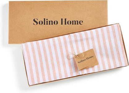 Solino Home Striped Linen Table Runner 108 Inches Long - Image 6