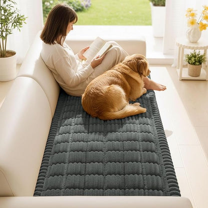 Smiry Couch Cover for Dogs Washable, Non Slip Fuzzy Pet Couch Covers for 3 - Image 2