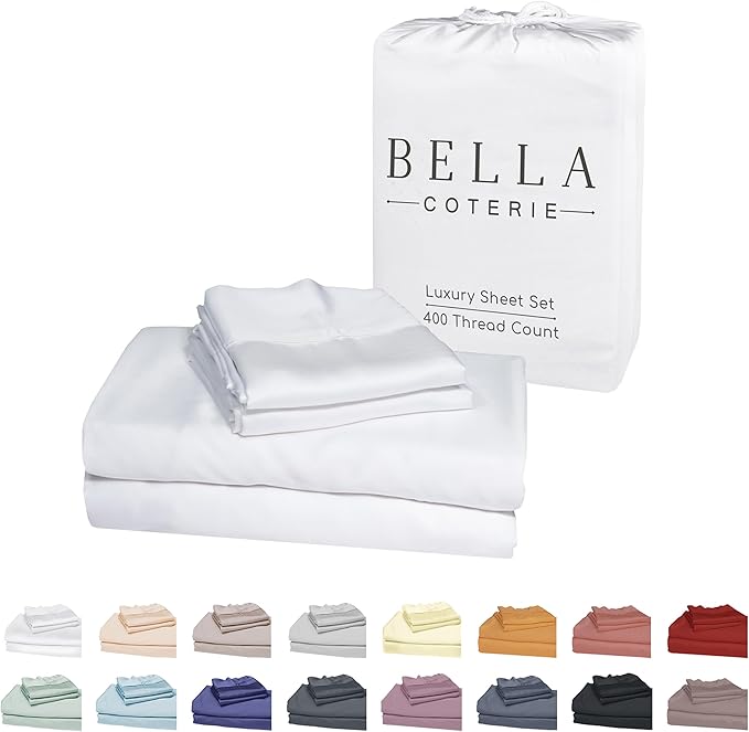 Bella Coterie Luxury Bamboo Viscose Twin XL Size Sheet Set | 100% Organically by BC
