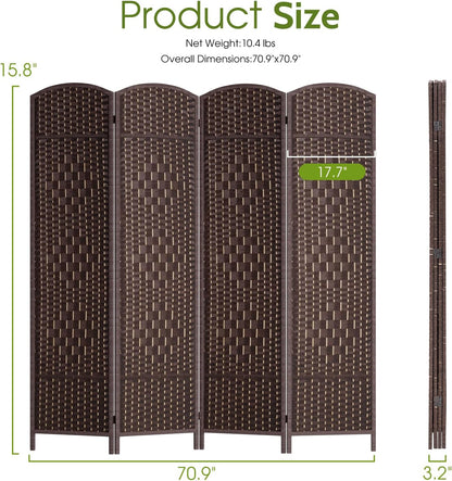 fdw | 4-panel folding room divider | 6ft, close-up detail