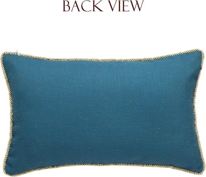 patdrea Designer Rectangle Throw Pillow Covers Set of 2, Rustic Vintage Blue - Image 7